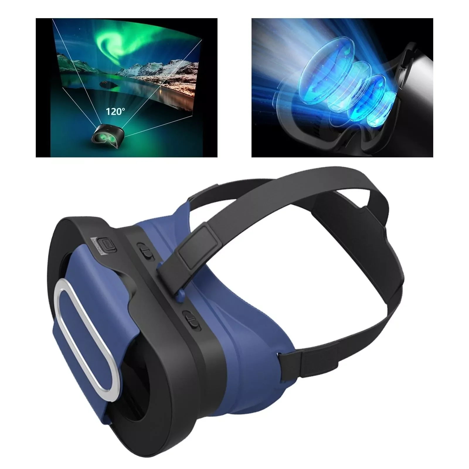 

2023NEW Foldable VR Virtual Reality 3D Interpupillary Distance Adjustment Glasses AR Headset Anti Blue Light For IOS Android Sma