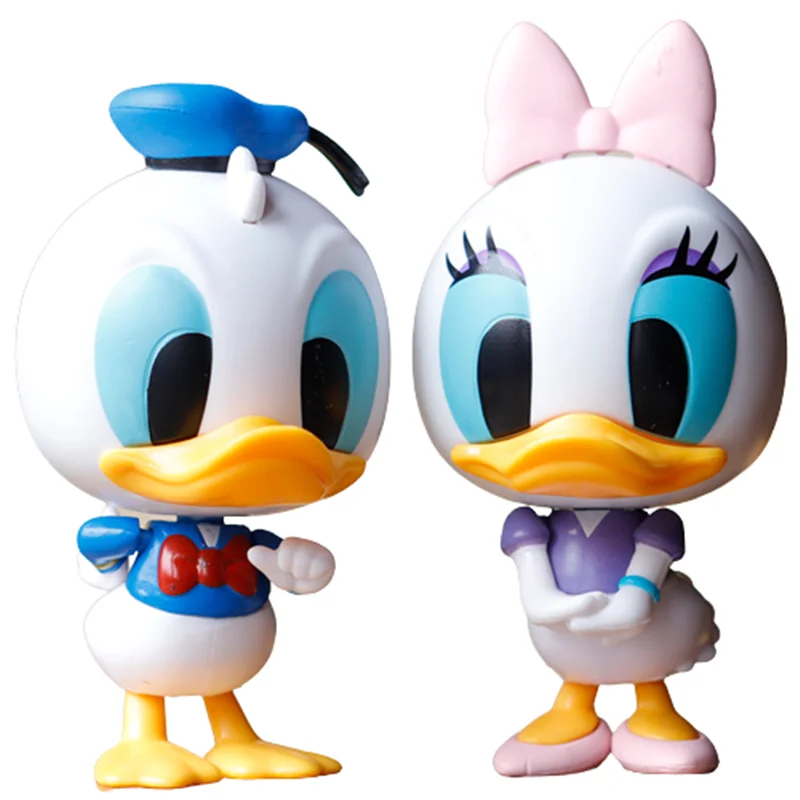 

8-12cm 2pcs Disney Cartoon Character Donald Duck Daisy Assembled Toy Doll Action Figure Mini Model Decoration Children's Gift