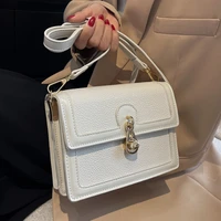 metal lock shoulder bags for women luxury pu leather crossbody bag small flap messenger bag ladys casual brand designer handbags