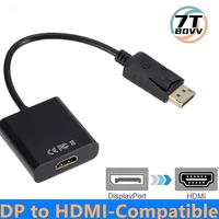 dp to hdmi compatible 4k cable pc displayport to hdmi compatible mini projector projetor tv television monitor 1 4 for hp laptop