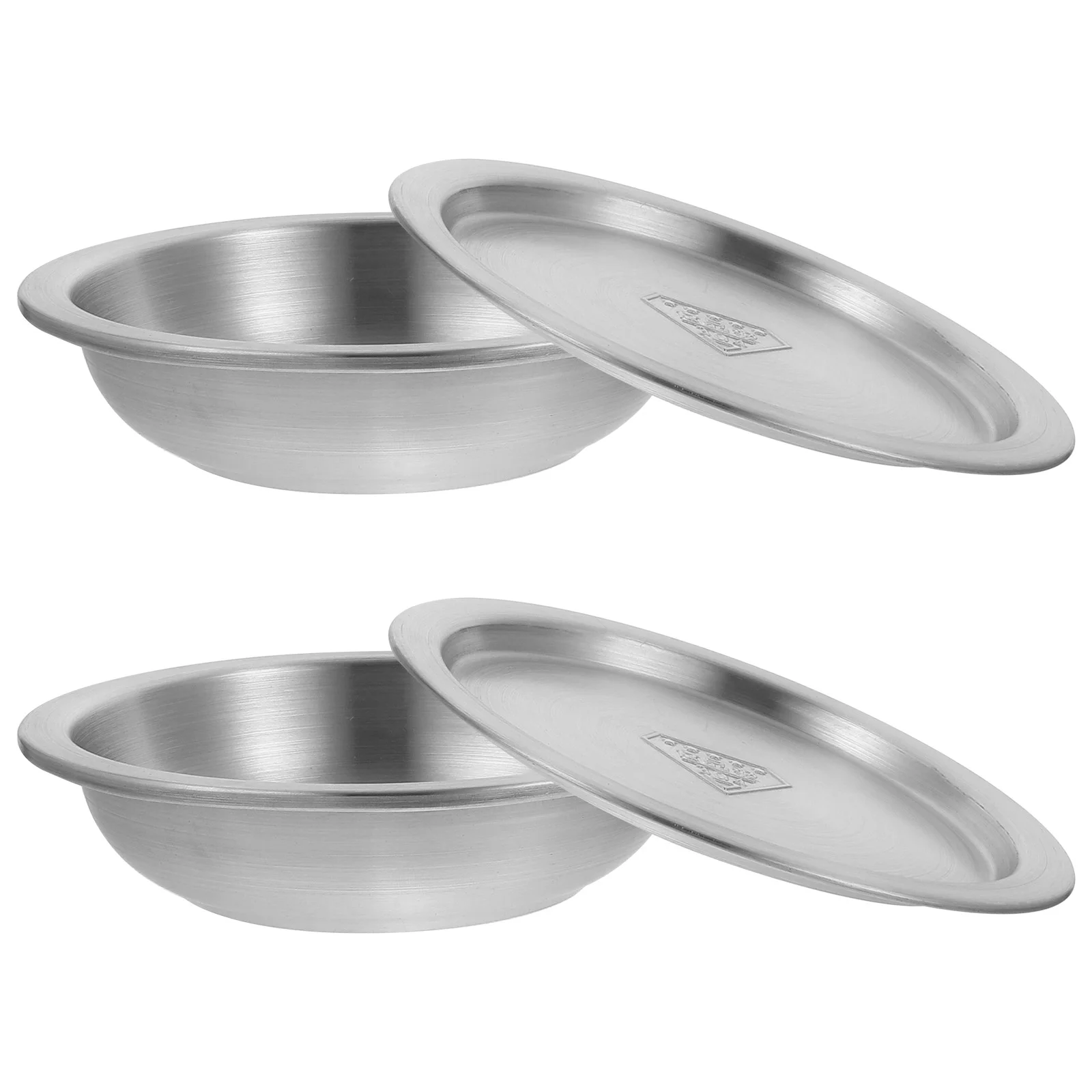 

2 Pcs Sauce Container Condiment Reusable Cups Metal Small Plates Soy Dispenser Holder Containers