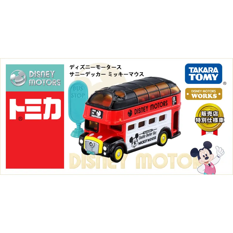 Фото Оригинальный коллекционный мини-автобус Takara Tomy Disney Dream Star Mickey Sunny Decker из литого сплава, редкий, сувенирный, украшение для автомобиля №3