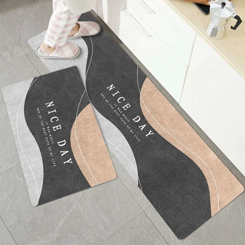 

Nordic Kitchen Mat Set Anti-slip Bathroom Entrance Doormat Long Strip Carpet Absorbent Area Rugs Living Bedroom Prayer Pad