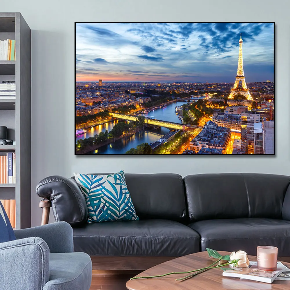

Canvas Painting City Night Landscape Canvas Print Wall Art Picture For Living Room Home Decor Wall Decoration Frameless