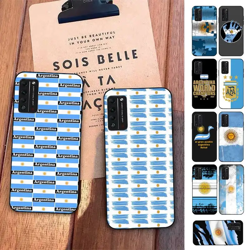 

Argentina Flag Phone Case For Huawei Honor 10 lite 9 20 7A pro 9X pro 30 pro 50 pro 60 pro 70 pro plus