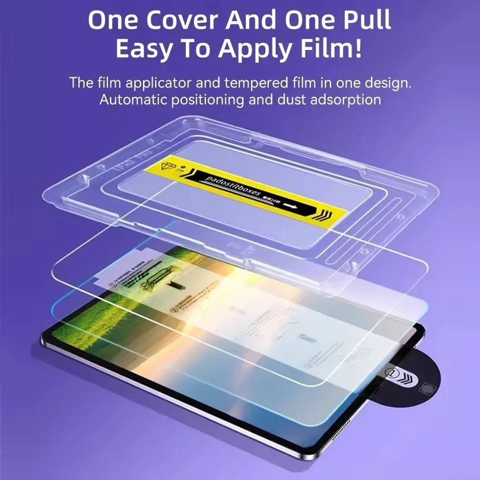 Фото Простая установка закаленного стекла для OPPO Pad 5 12,1 дюйма, 2025 OPD2506, устойчивые к царапинам, без пузырьков, защитные пленки одним щелчком мыши №2
