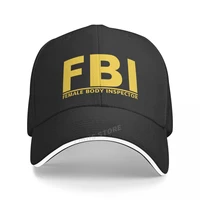 fbi funny female y inspector baseball cap hat mens women fish outdoor hip hop boys summer sport casual printed czapka