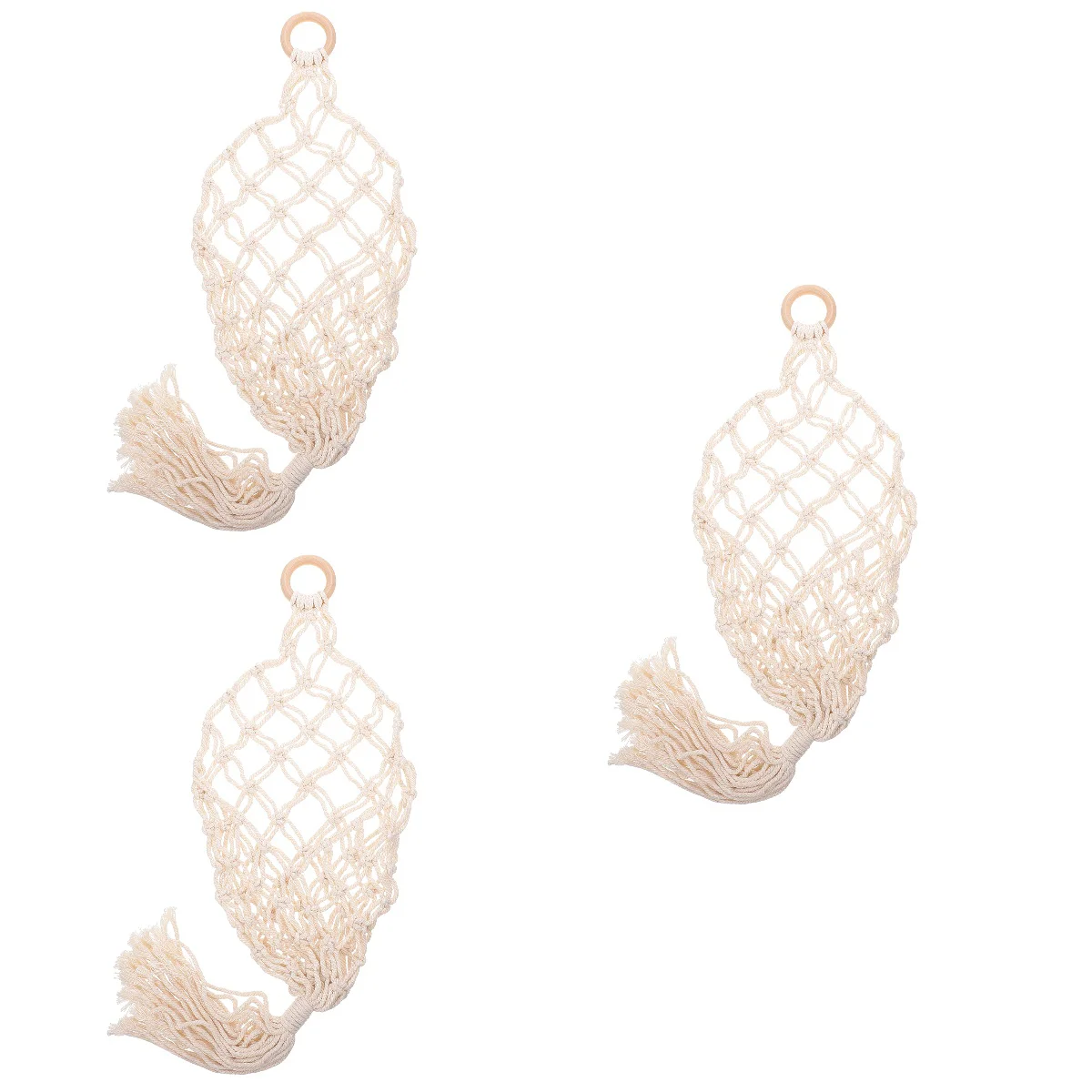 

Basket Macrame Fruit Hangingwall Basketsvegetable Kitchenholder Furnishing Household Onion Diy Netveggie Hammockgarbagegroceries