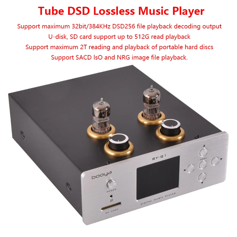 Цифровой аудио плеер с трубкой HIFI DSD256 32 бит 384 кГц без потерь декодирование HDD