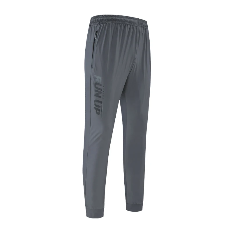 

Men Run Trousers Quick Dry Summer Thin Men Jogging Sweatpants Casual Training Fitness Sport Pants Zip Pockets Workout Pants