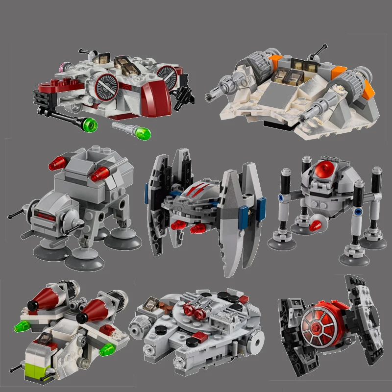 Набор деталей для сборки, подходят для ARC-170, звёзд, солдатиков-парашютов, домашних животных, пауков, тройных звезд, 7507375074, 75075, 75076, игрушки