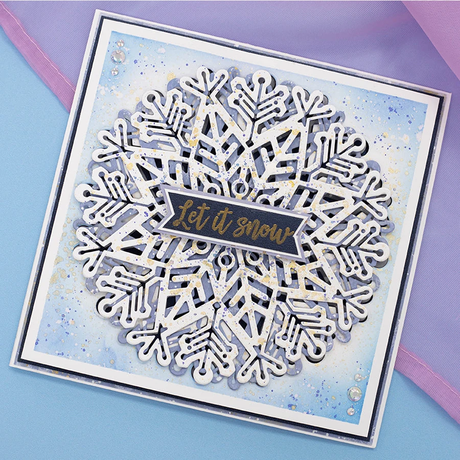 2023 AliliArts металлические пресс-формы большая Снежинка Сделай Сам Скрапбукинг