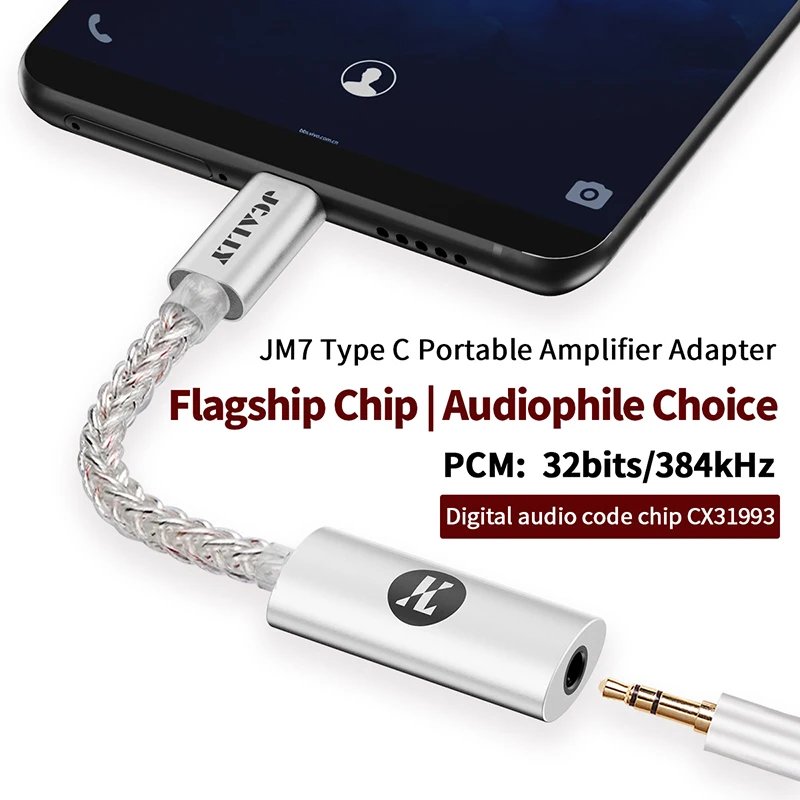 Переходник CX31993 с Type c на 3 5 мм аудиокабель lightning DAC наушники PCM 32b/384kHz для адаптера