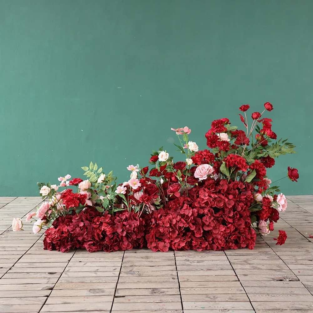 Темно-красный розовый ручной работы Fleur Artificielle Свадебные украшения для свадьбы