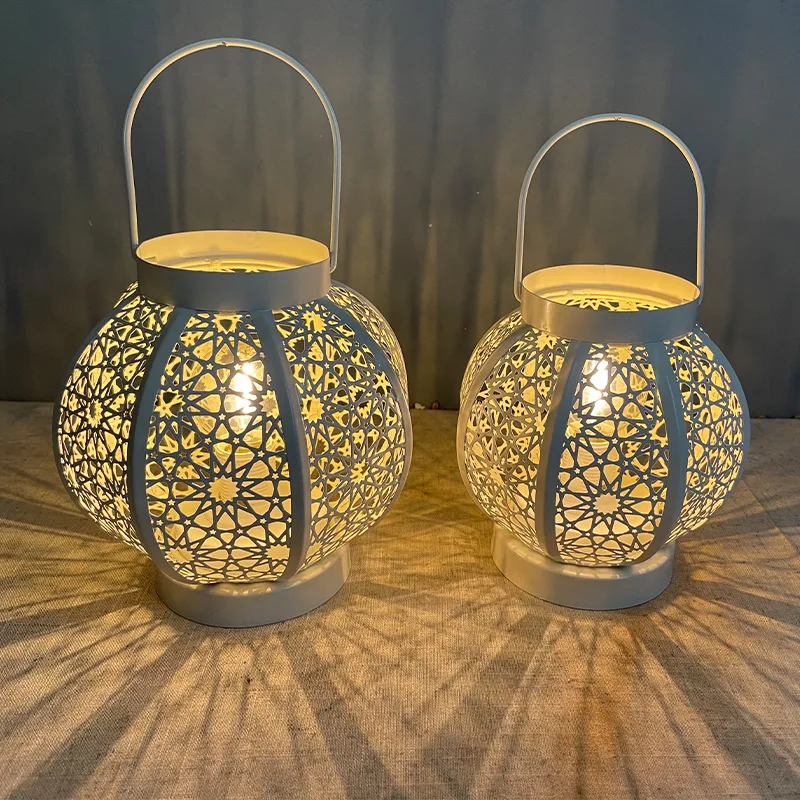 

Edison light bulb home decoration luxury iron lantern led wind lamp handicraft decor home accessories