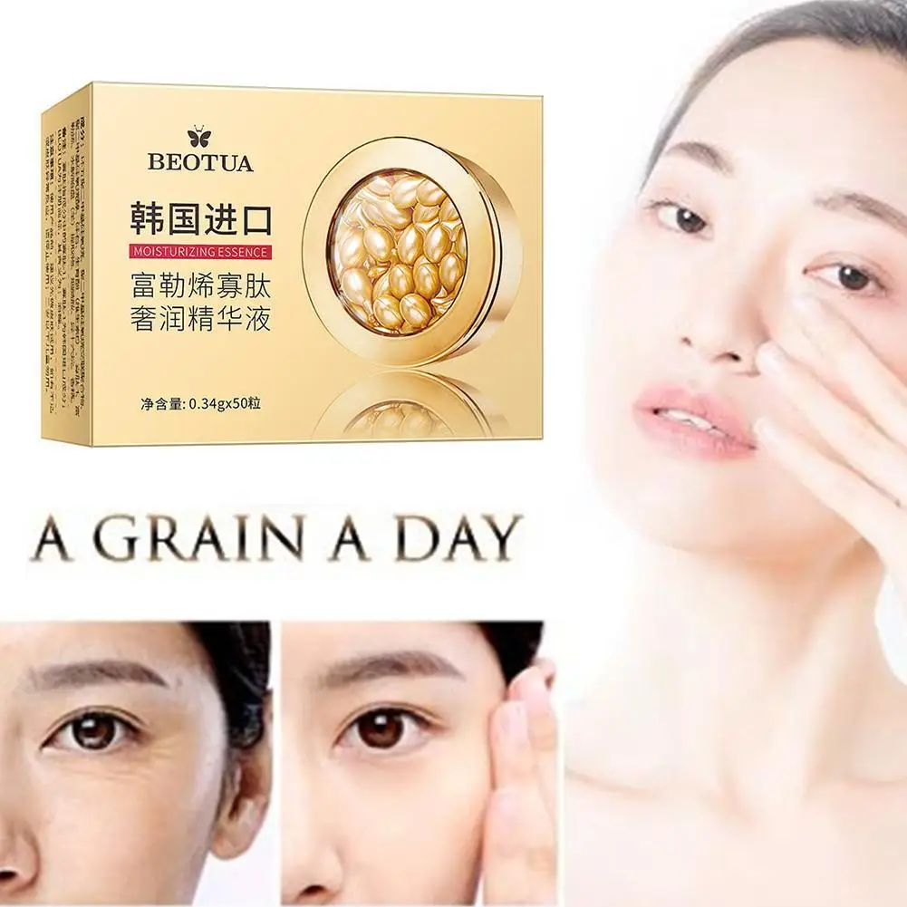 

50 Grains Fullerene Oligopeptide Essence Capsule Sheep Placenta Lifting Firming Anti-aging Repair Whitening Hydrating Face Serum