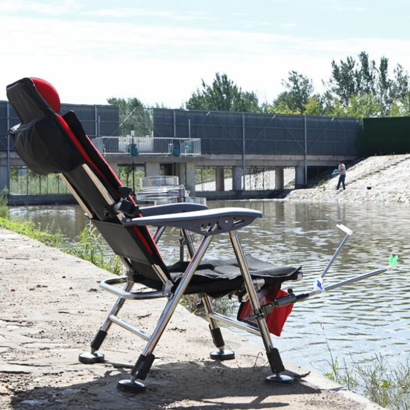 Multifunctional Fishing Chair Folding Light Portable Wild Camping Chair All-terrain Can Lie European Fishing Chair