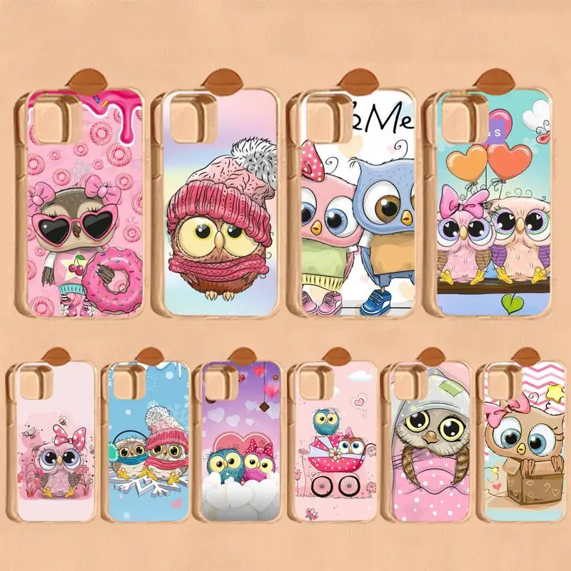 

Cartoon Cute Owl Phone Case For iPhone 14 11 12 13 Mini Pro XS Max Cover 6 7 8 Plus X XR SE 2020 Funda Shell