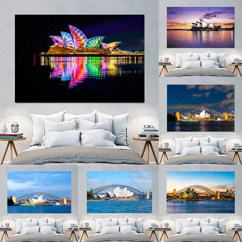 

Landscape Opera House Sydney Canvas Painting Posters and Prints Modern Wall Art Pictures For Living Room Home Decor No Frame