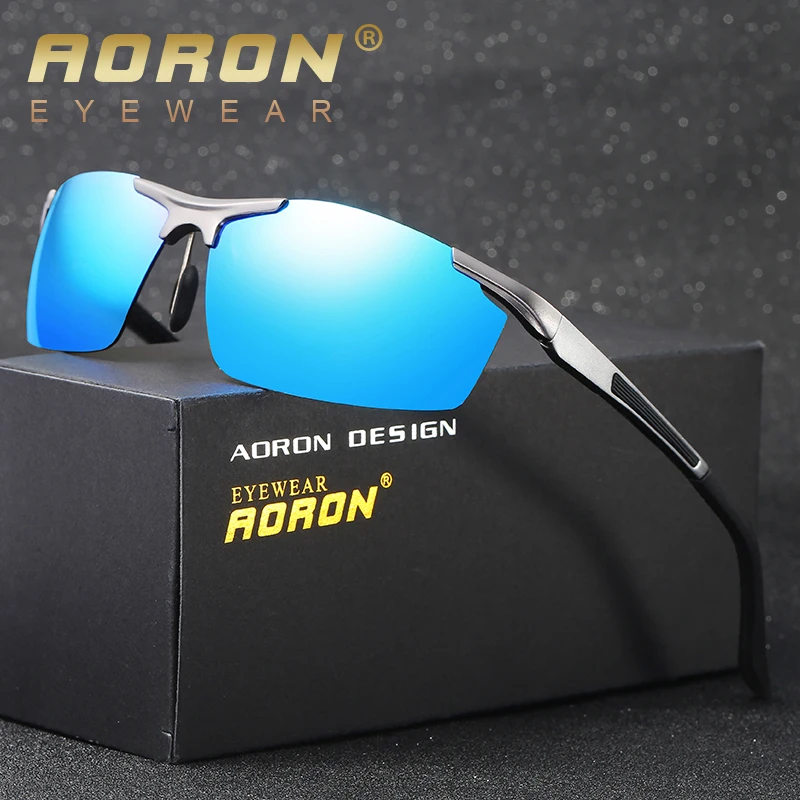 

Солнцезащитные очки AORON в алюминиево-магниевой оправе UV400, поляризационные, уличные, для езды на велосипеде, рыбалки, вождения, спорта