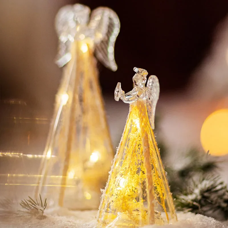 Пеньковая веревка с ангелом стеклянный ночник рождественская подвеска