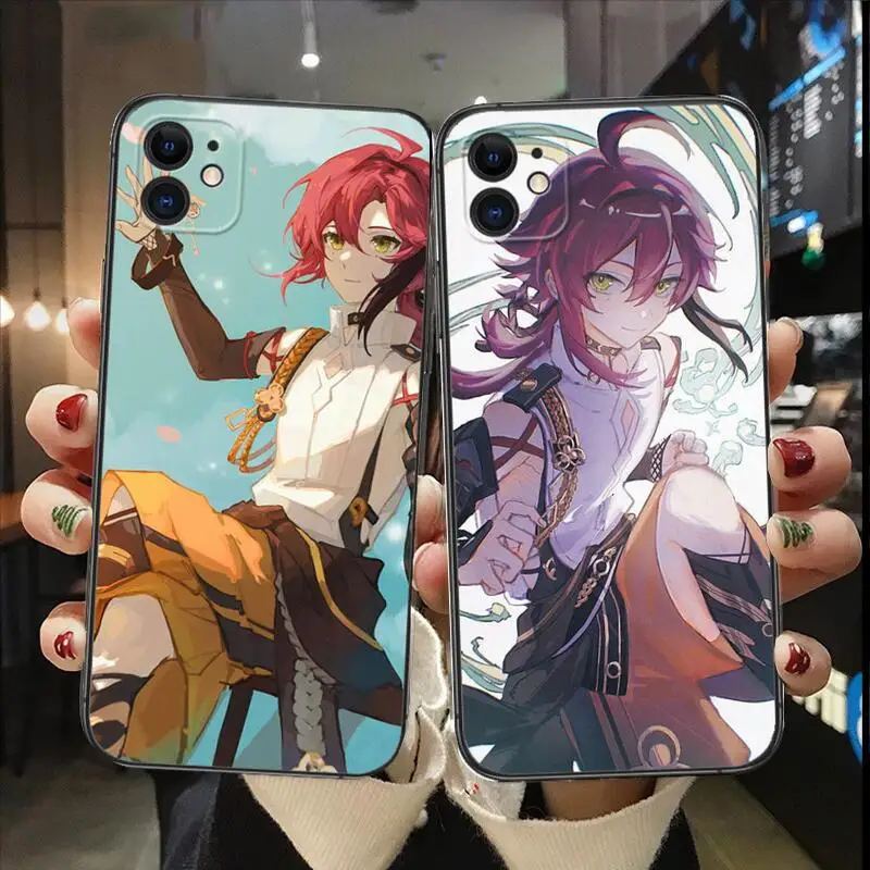 

Genshin Impact Heizou Black TPU Phone Case for IPhone 14 13 12 11 Pro Max Mini SE XR X XS Max 8Plus 7plus 6 6S New Phone Cover
