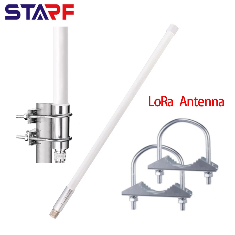 

12dBi LoRawan Стекловолоконная антенна HNT Helium 915MHz для Bobcat Nebra Sensecap Rak оборудование для обнаружения сигнала антенна и зажимы