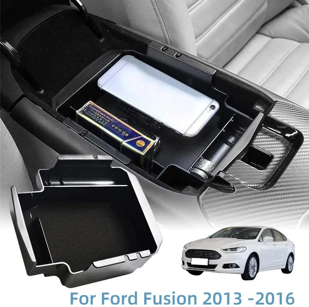 Center Console Organizer Armrest Storage Box ABS Tray Insert Organizer Glove Pallet FOR Ford Fusion 2013 2014 2015 2016