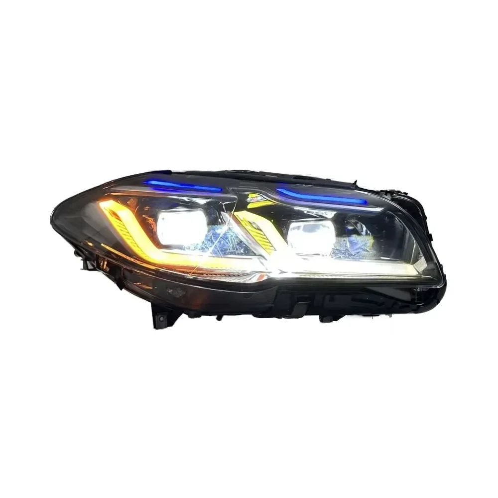 Автомобильные фары SJC Dual DRL G-Style для BMW F10 F11 520i 535i 525i M5 5 серии 2011-2017, модифицированные светодиодные, желто-белые (art.: 3920dbb8ce487) - 3920dbb8ce487