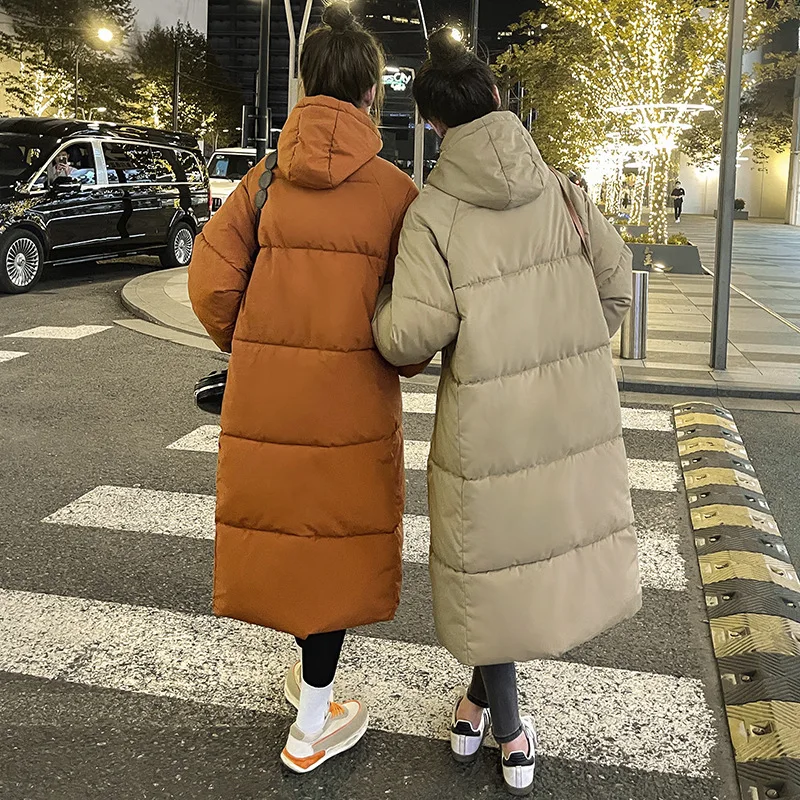 Women's Winter Parkas Hooded Long Down Jackets for Women Thick Warm Cotton Padded Coats Oversized Outerwear Female Soft Tops