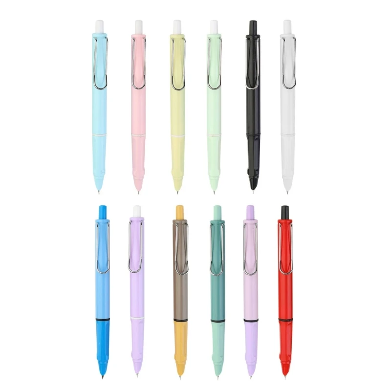 

5x Fountain Pen Press Type Student for Extra Fine Nib Calligraphy Office Supply eplaceable Refillable Ink Pens 0.38mm
