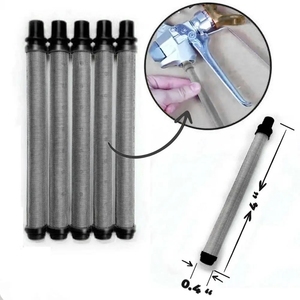 

60/100mesh Airless Gun Filter 5pcs 10.5mm 304 Stainless Steel Paint Spray Guns Filters Pneumatic Tool Parts