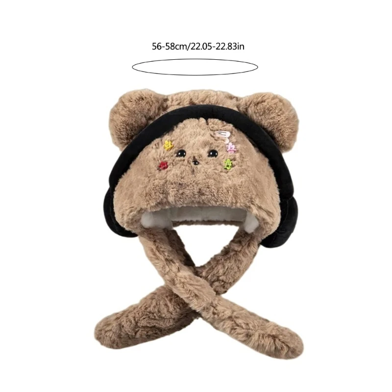 Популярная шапка-наушники для взрослых милая шапка с ушками собак теплая