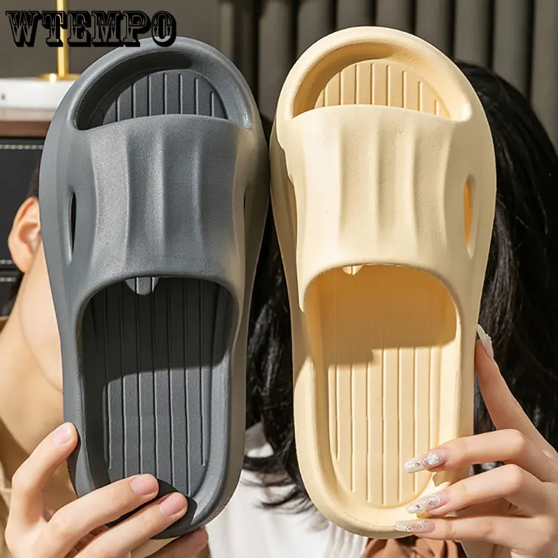Men Slippers Non-Slip Flip Flops Plus Size Soft Sole Eva Indoor Slides Home Thick Platform Sandals Bathroom Shoes Dropshipping