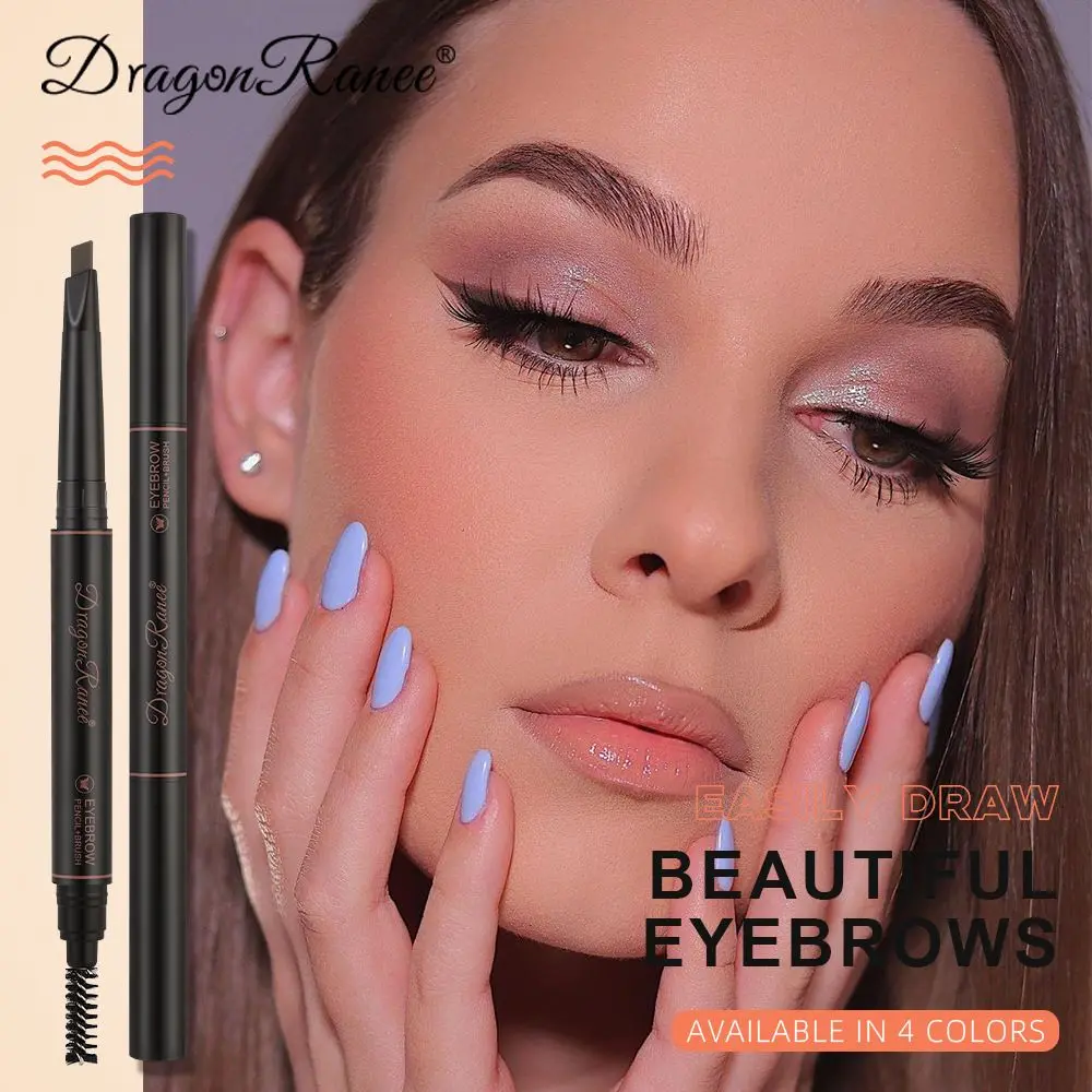 

4 Colors NEW Double Heads Beauty Women Waterproof Eyebrow Pen with Eyebrow Brush Eyebrow Pencil Natural Makeup