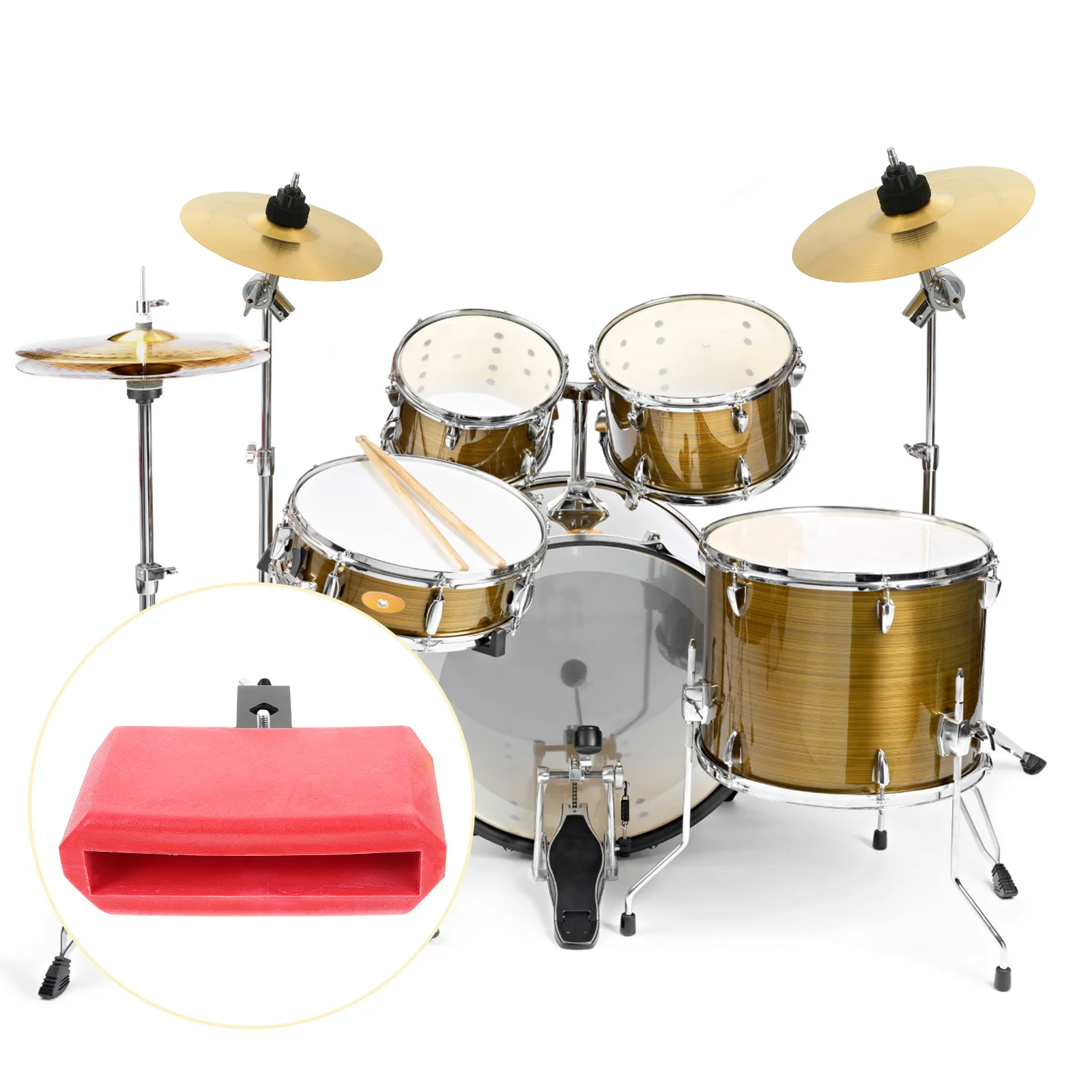 

Plastic Latin Percussion Portable Drum Percussion Musical Accessory Cow Bell Durable Drum Accessory (Red) Accessories Drums