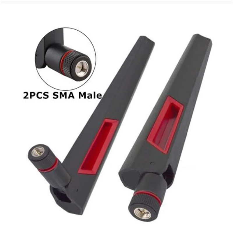 5PCS  12 dbi Dual band WIFI Antenna 2.4G  5.8Gh RP SMA male / SMA Male Antennas Amplifier WLAN Router Antenne Booster