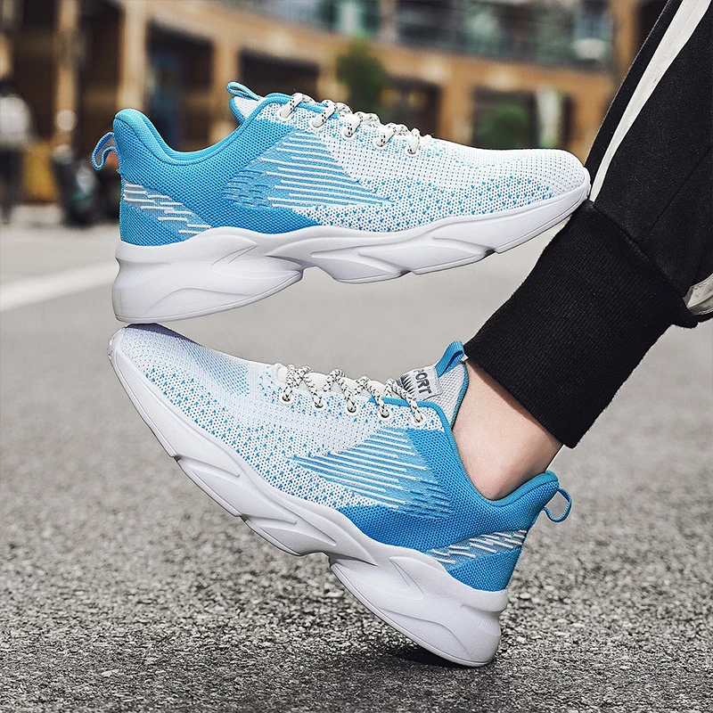 Men Sneakers Flying Weave Running Shoes Women Comfortable Sports Shoes Outdoor Man Athletic Shoes