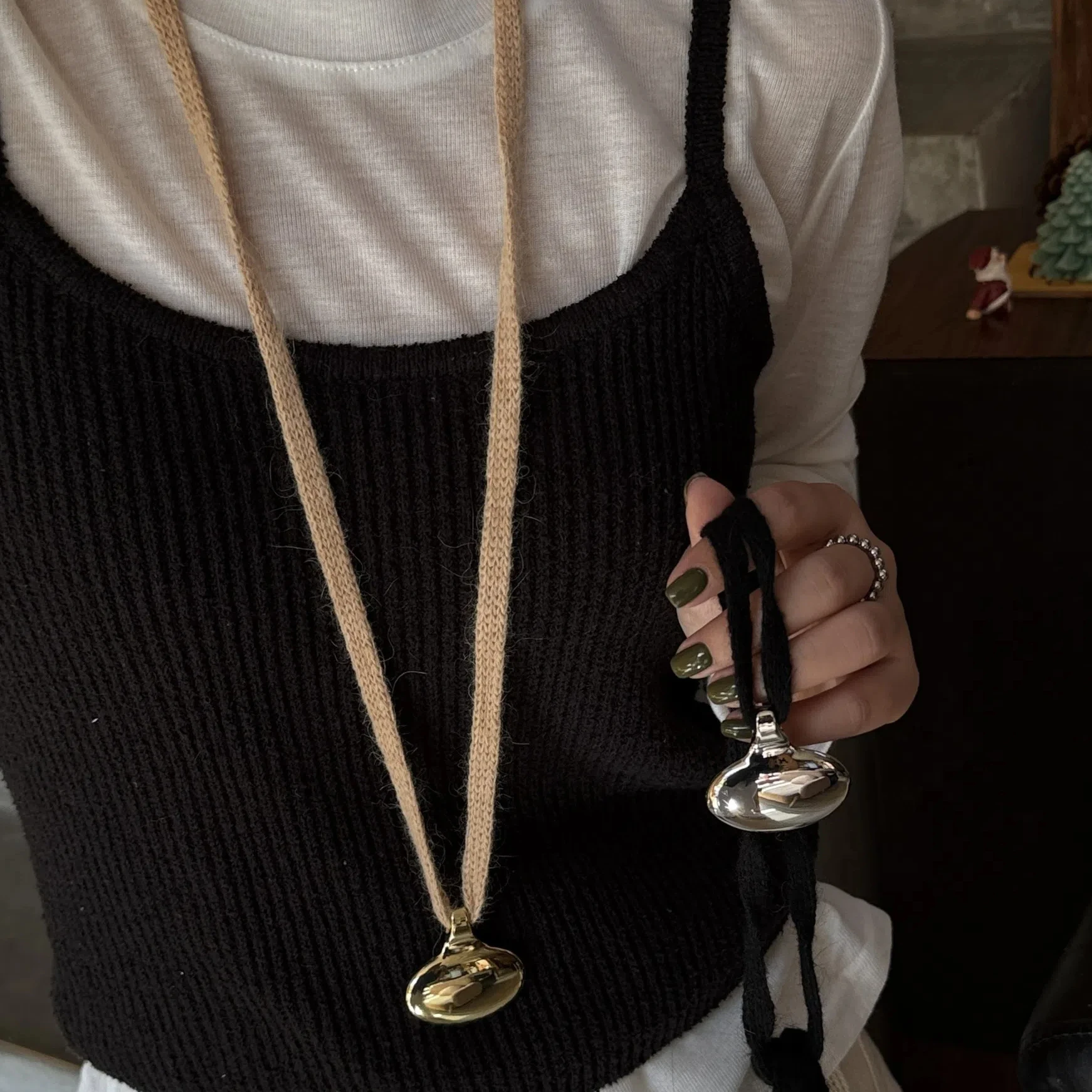 Модная регулируемая цепочка для свитера с бутылкой вина