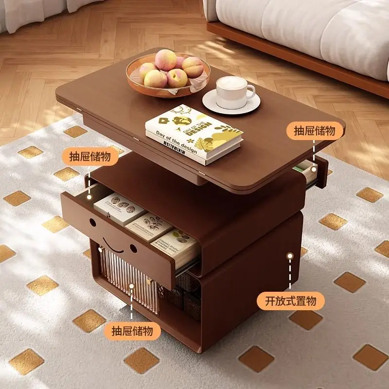 DG7 складной подъемный чайный столик из массива дерева приставной двойного