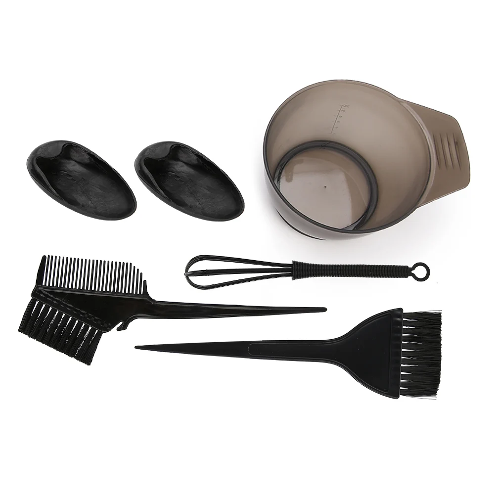 

Hair Coloring Brush Hair Tint Salon Mixing Bowl Anti‑Slip Hair Dyeing Styling Tool(Black )