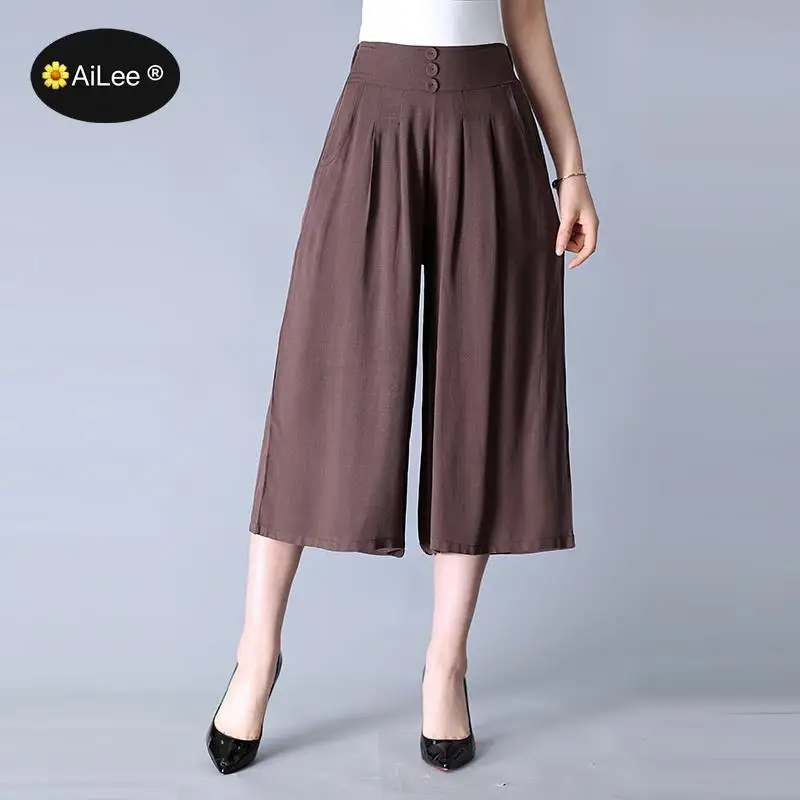 Big Size 4XL Linen Summer New Casual Women Shorts Skirts High Waist Wide Leg Pleated Skirt Women Soft Skirt Feminina Bermudas