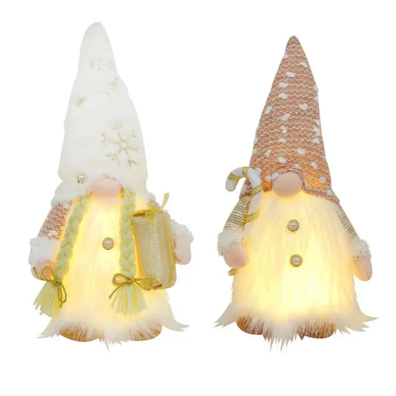 

Gnome Doll for Christmas Merry Christmas Cute Faceless Gnome Doll Xmas Kids Gift Battery Powered Luminous Doll Xmas Party Decor