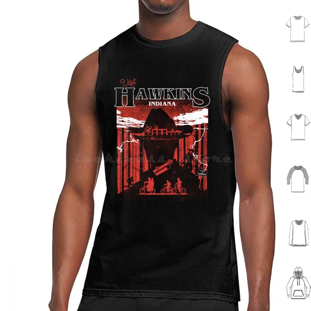 

Strange Travel Tank Tops Vest Sleeveless Eleven 11 Mike Netflix For Son Finn Science Fiction Jim Hopper Lucas Steve Steve