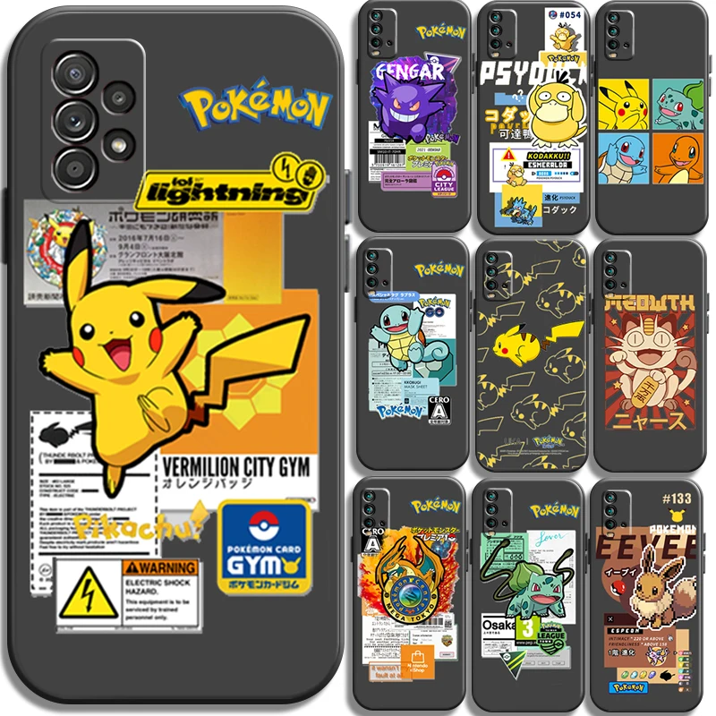 

Pokemon Pikachu Phone Cases For Xiaomi Redmi POCO X3 GT X3 Pro M3 POCO M3 Pro X3 NFC X3 Mi 11 Mi 11 Lite Funda Coque Back Cover