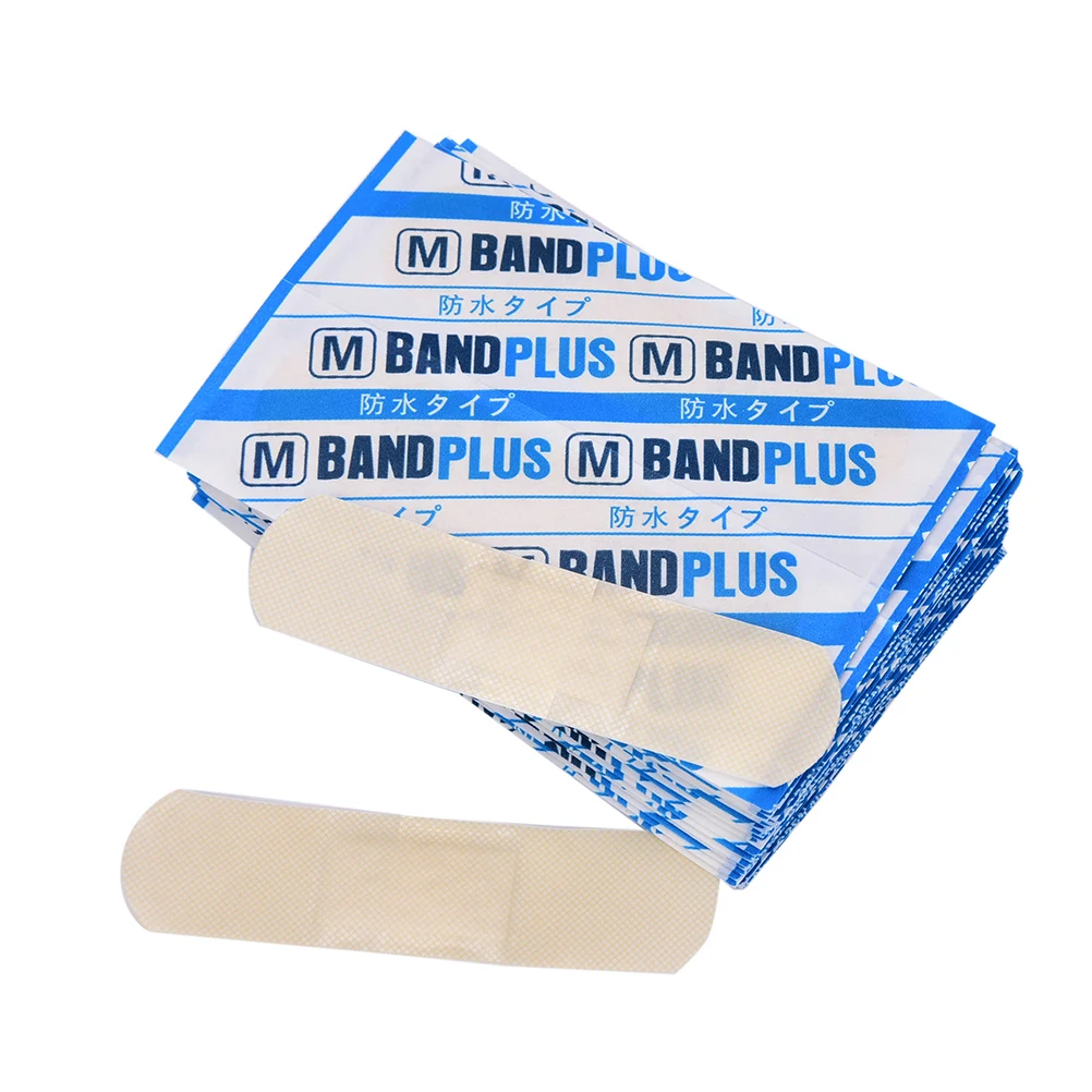 

50pcs/1Box Disposable waterproof Breathable First aid bandage hemostatic medical Band-Aid with a sterile gauze pad Plaster Strip