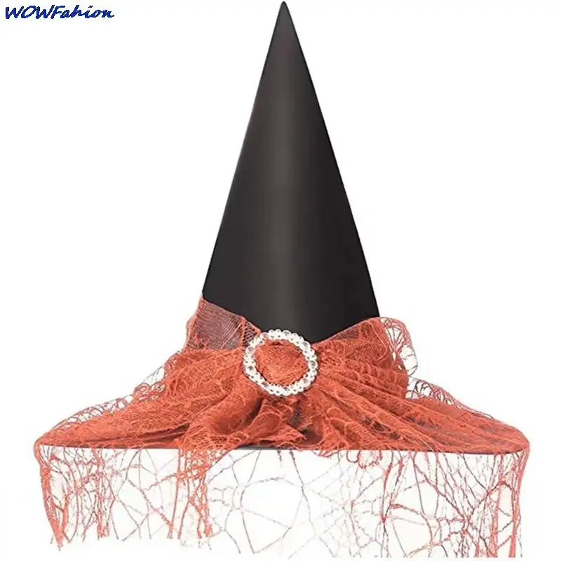 

Аксессуары для Хэллоуина для взрослых и детей, шляпы ведьмы, шляпа маскарада, волшебника, реквизит для вечеринки на день рождения, шляпы-ведьмы с заостренными углами, модные платья