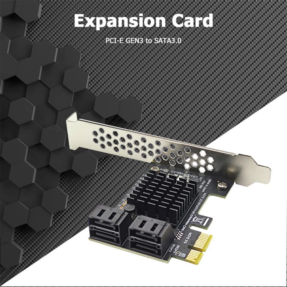 ABNJ Asm1064 Чип-адаптер жесткого диска SSD 4-портовая карта расширения SATA III PCIe 6 Гбитс Контроллер SATA к PCI-E 1X (art.: 3920cfeca17bf) - 3920cfeca17bf