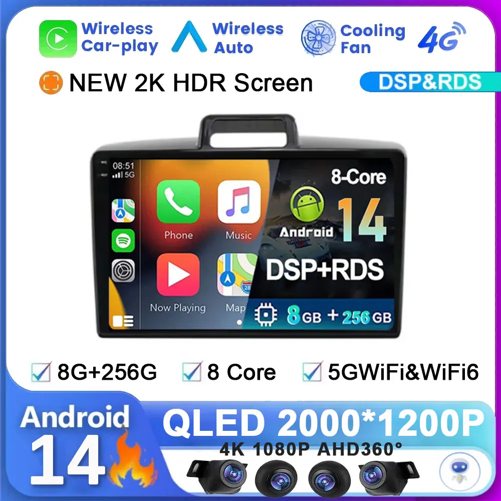 Android 14 для Toyota Corolla Axio 2 Fielder 3 E160 2012-2021 Автомобильный радиоприемник Carplay GPS-навигация