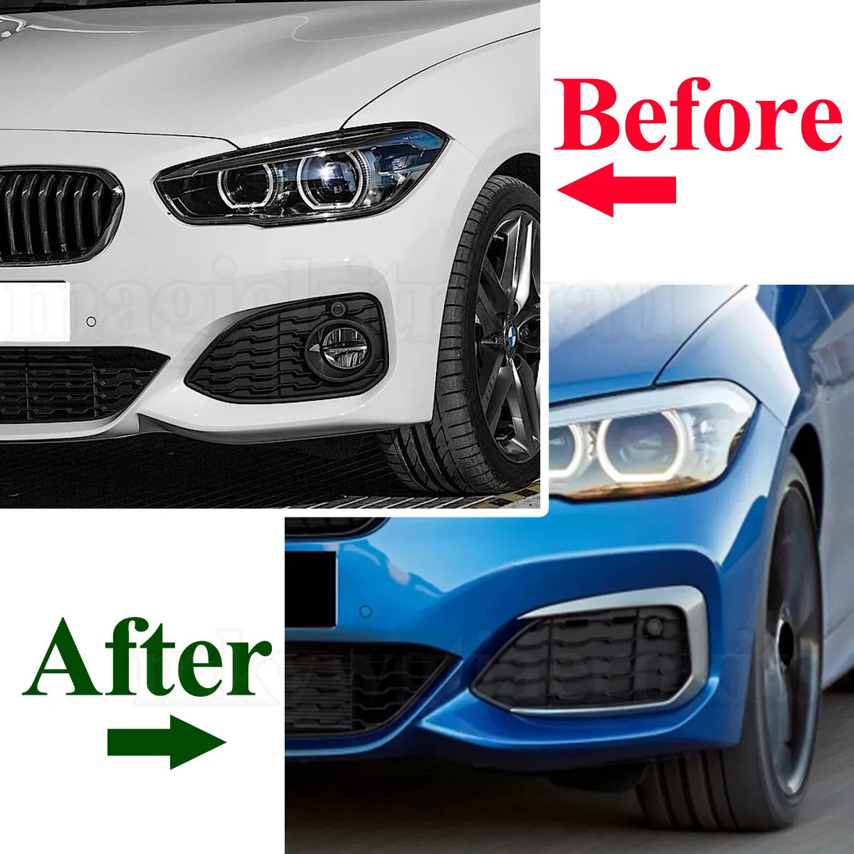 Фото Крепление решетки переднего бампера Magickit 51118070323/4 для BMW F20 F21 M Sport M135i M140i 114d 116d 118d 120d 125d LCI 2015-2019 №2